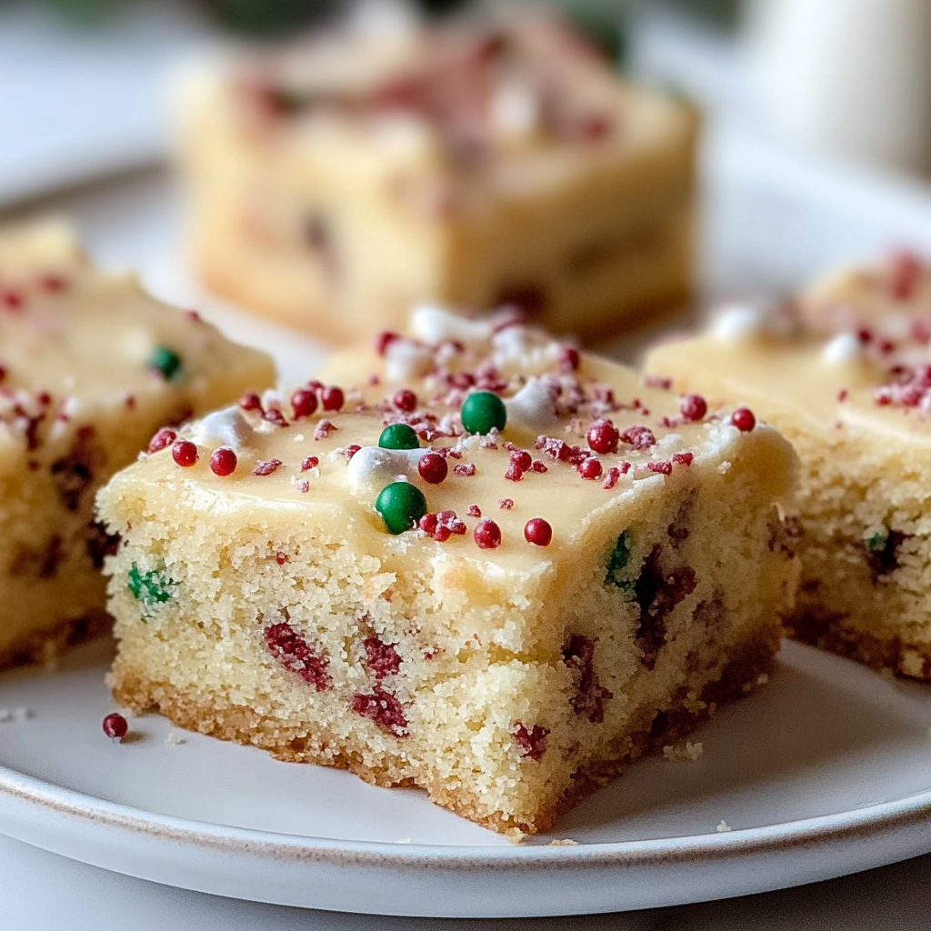 Christmas Sugar Cookie Bars 