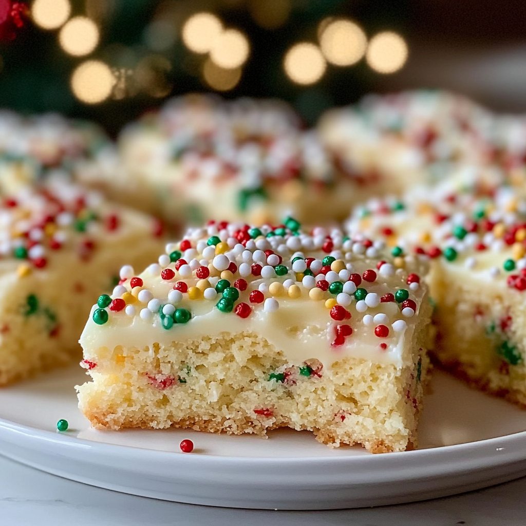 Christmas Sugar Cookie Bars 