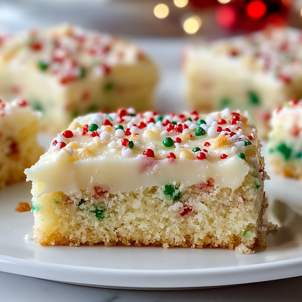 Christmas Sugar Cookie Bars 