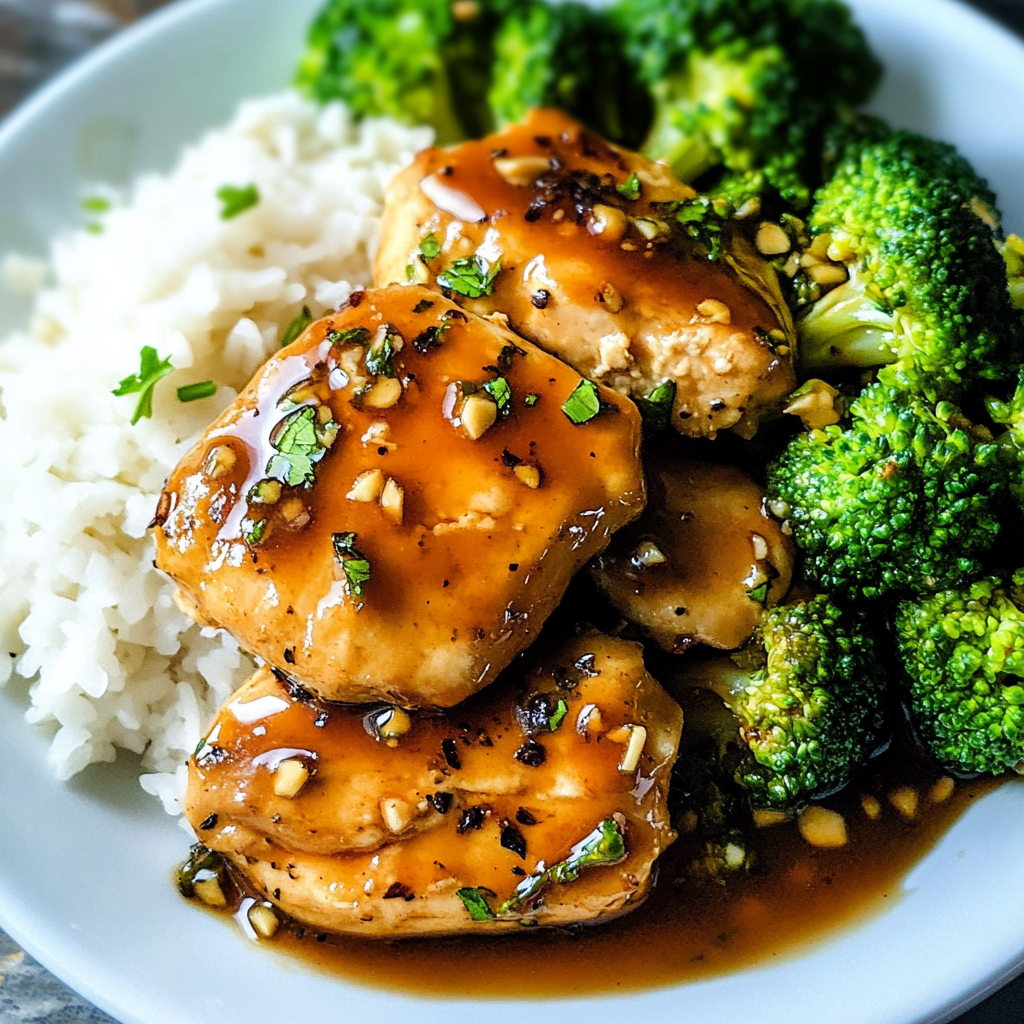 Honey Garlic Chicken and Broccoli
