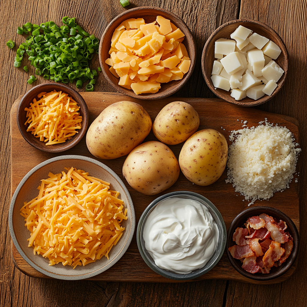 Twice-Baked Potato Casserole ingredients