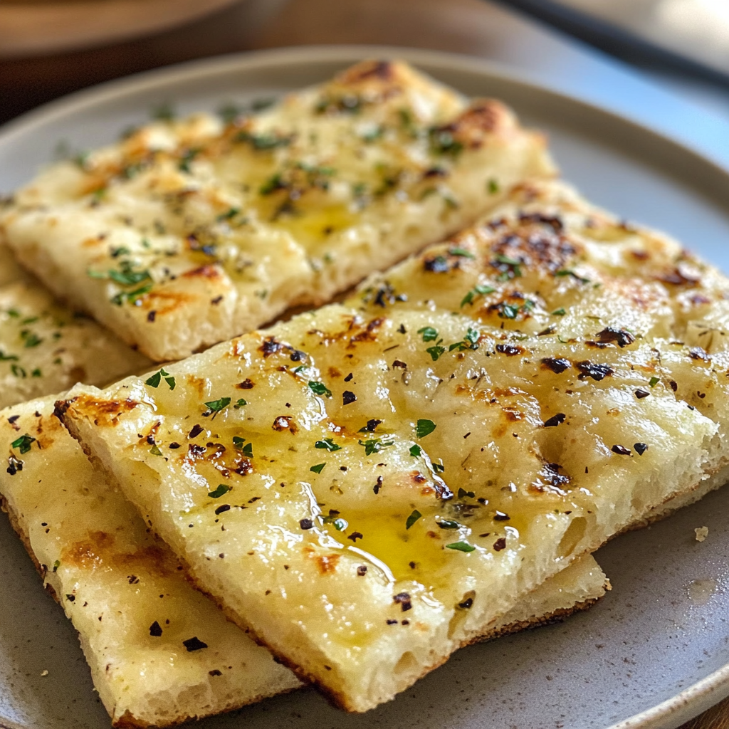 Air Fryer Garlic Flatbread
