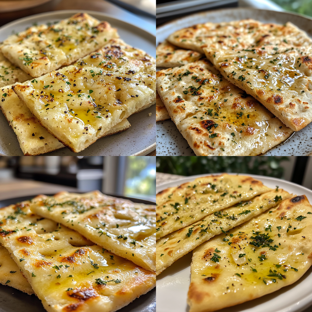 Air Fryer Garlic Flatbread