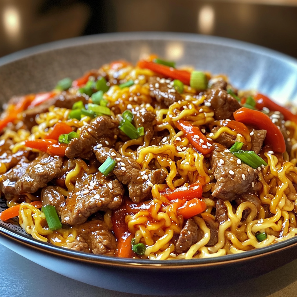 Beef Ramen Stir Fry
