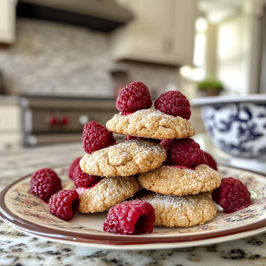 Best Raspberry Amaretti Cookies with Almond Flour