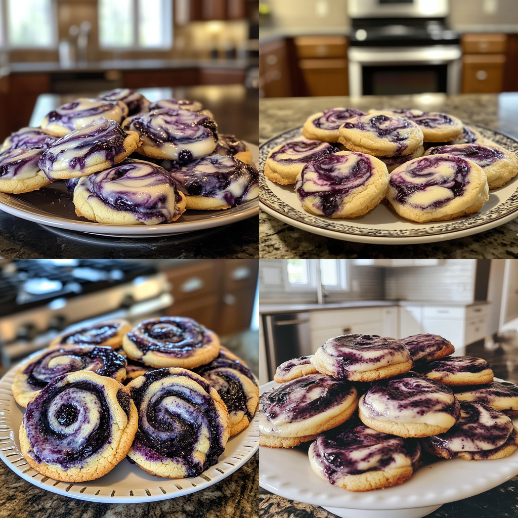 Blueberry Cheesecake Swirl Cookies