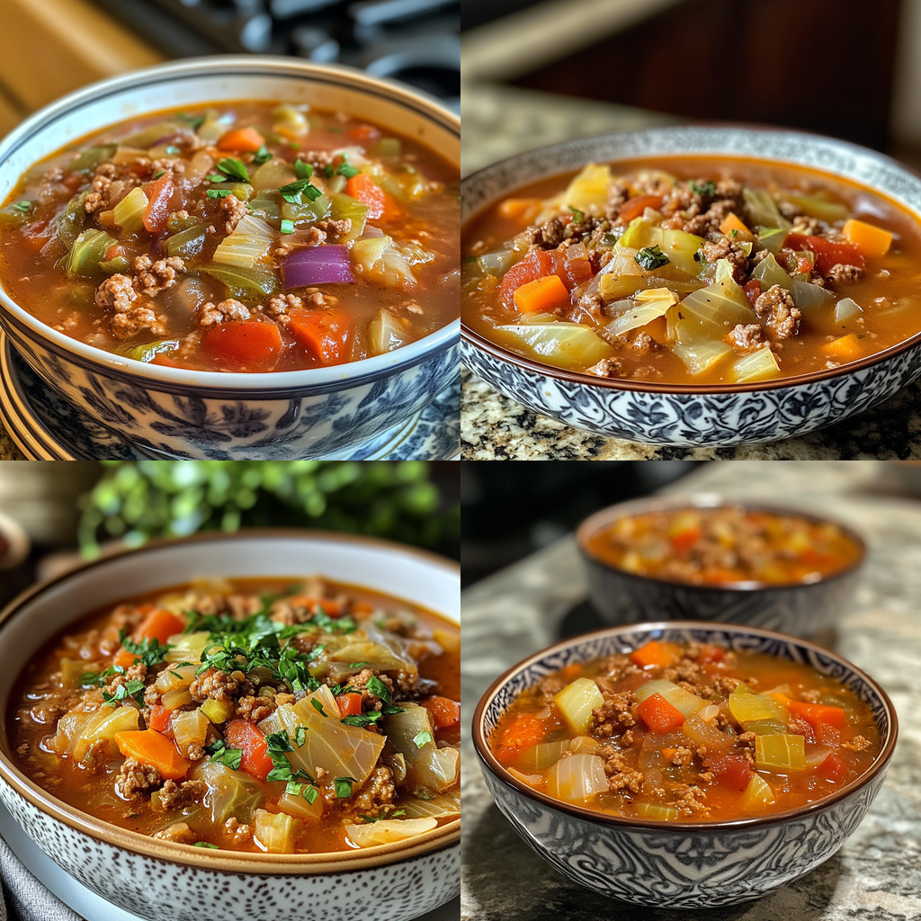 Cabbage Soup with Ground Beef