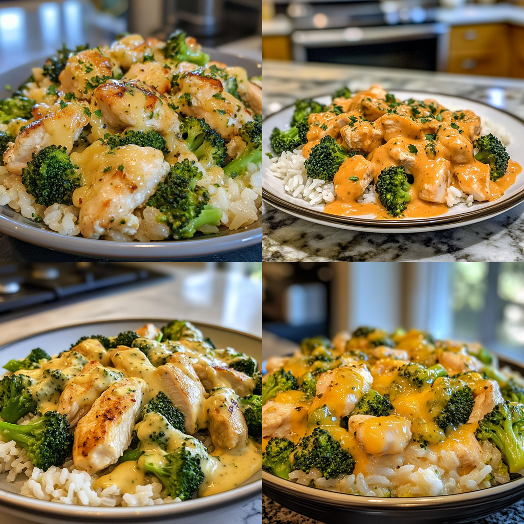 Cheesy Chicken Skillet with Broccoli and Rice Bliss