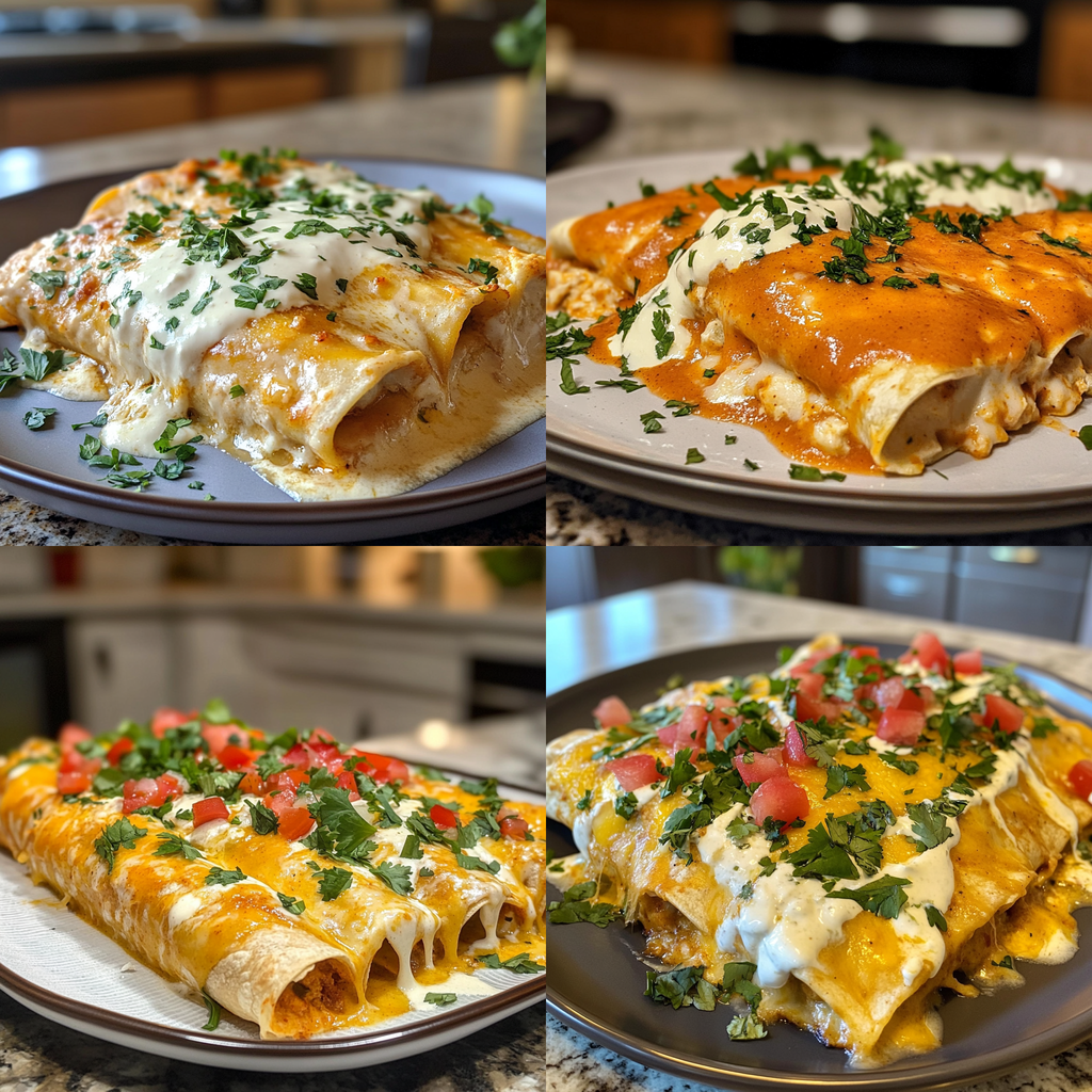 Chicken Enchiladas with Sour Cream Sauce