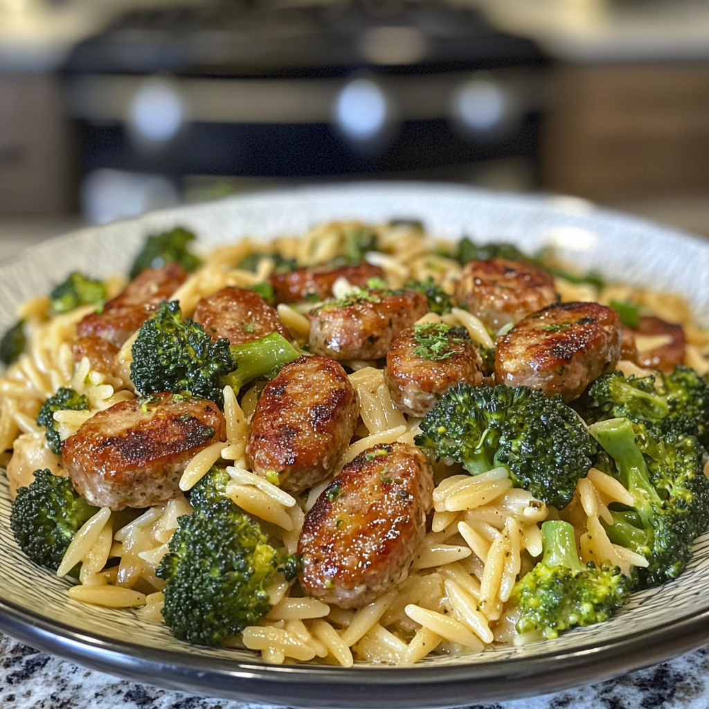 Chicken Sausage Broccoli Orzo