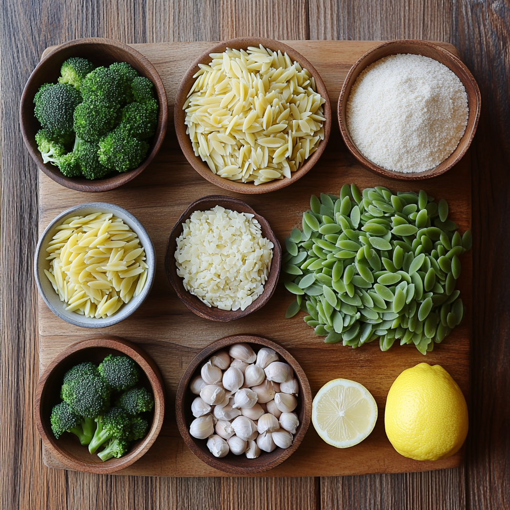 Chicken Sausage Broccoli Orzo ingredients