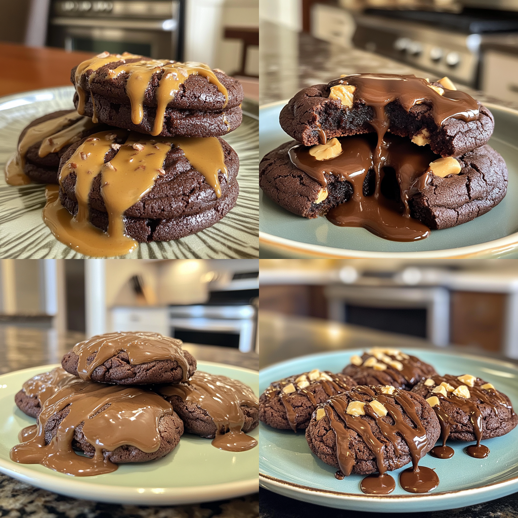 Chocolate Peanut Butter Lava Cookies