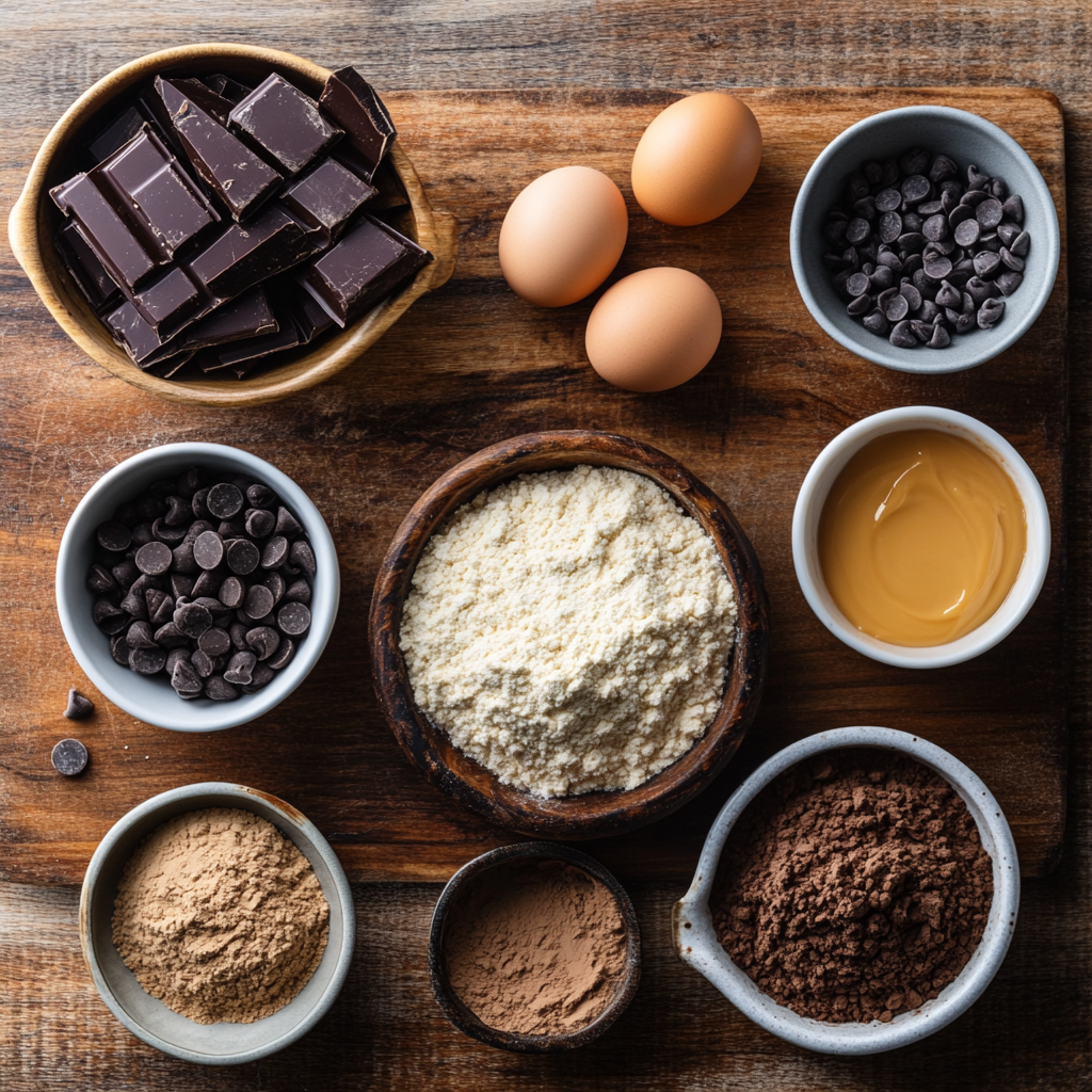 Chocolate Peanut Butter Lava Cookies ingredients