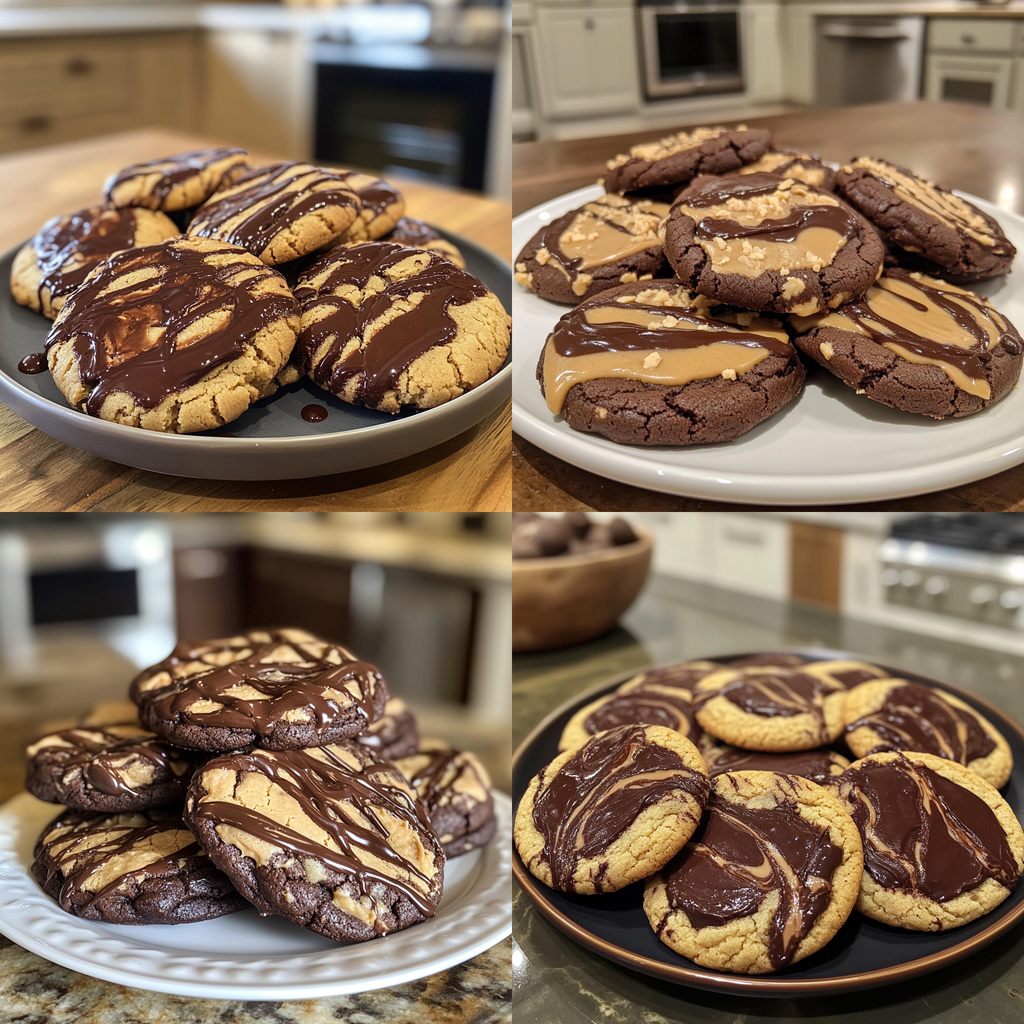 Chocolate Peanut Butter Swirl Cookies