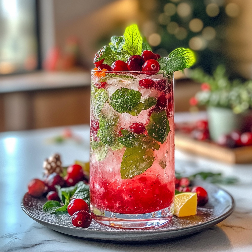 Christmas Cranberry Mojito Recipe for Festive Cheers