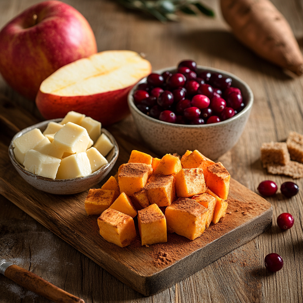 Cranberry Apple Twice Baked Sweet Potatoes ingredients