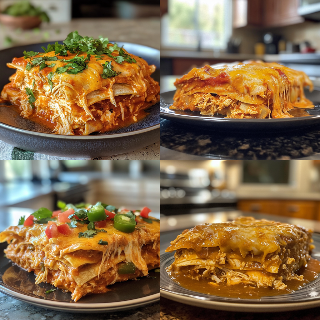 Crockpot Chicken Enchilada Casserole