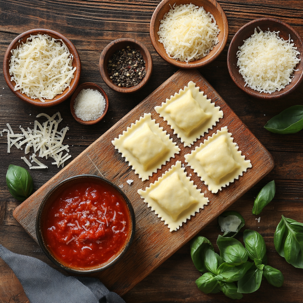 Crockpot Ravioli Casserole ingredients