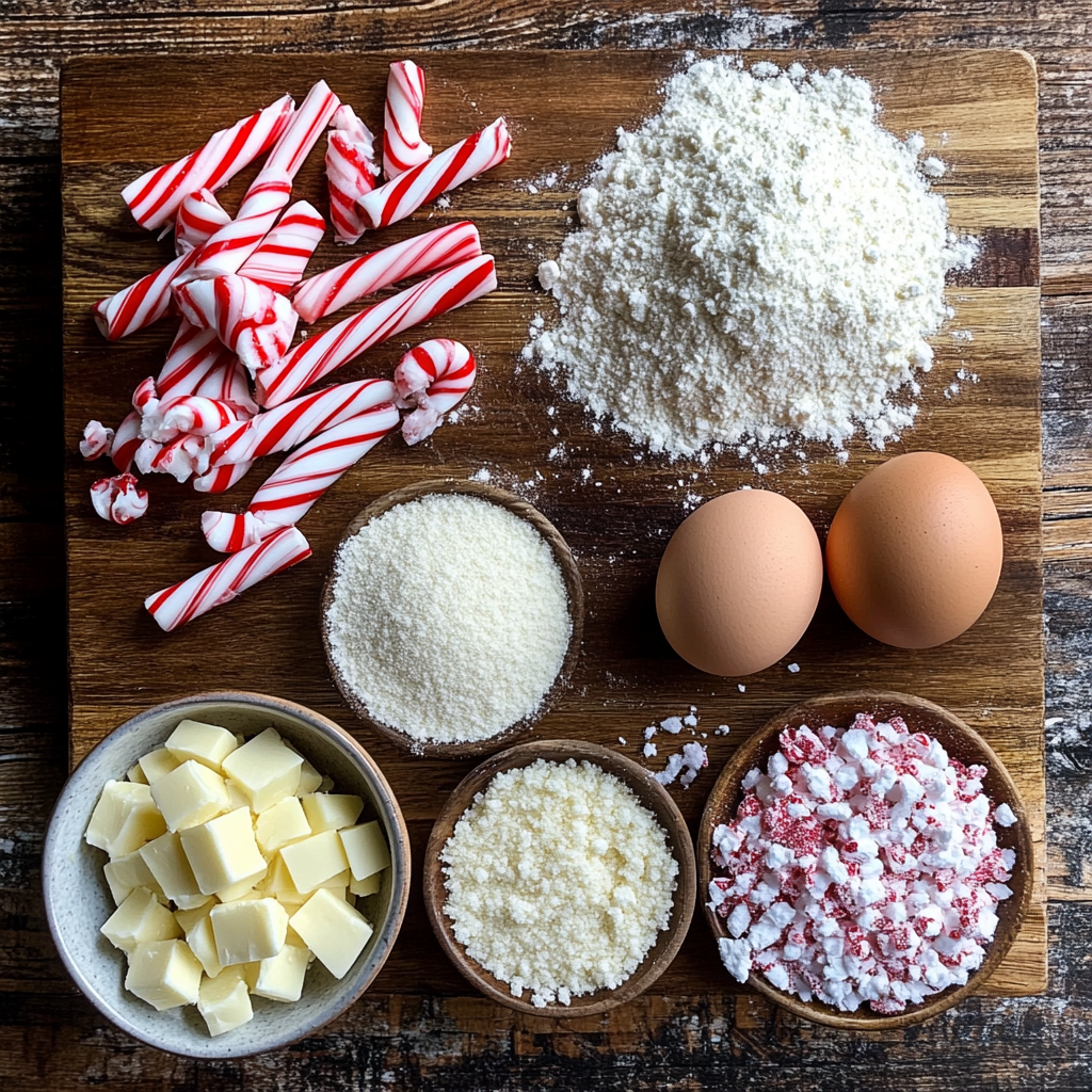 Delicious Christmas Peppermint Cookies Recipe ingredients