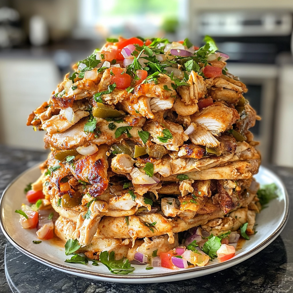 Easy Chicken Shawarma Tower Baked in the Oven for Flavorful Family Meals