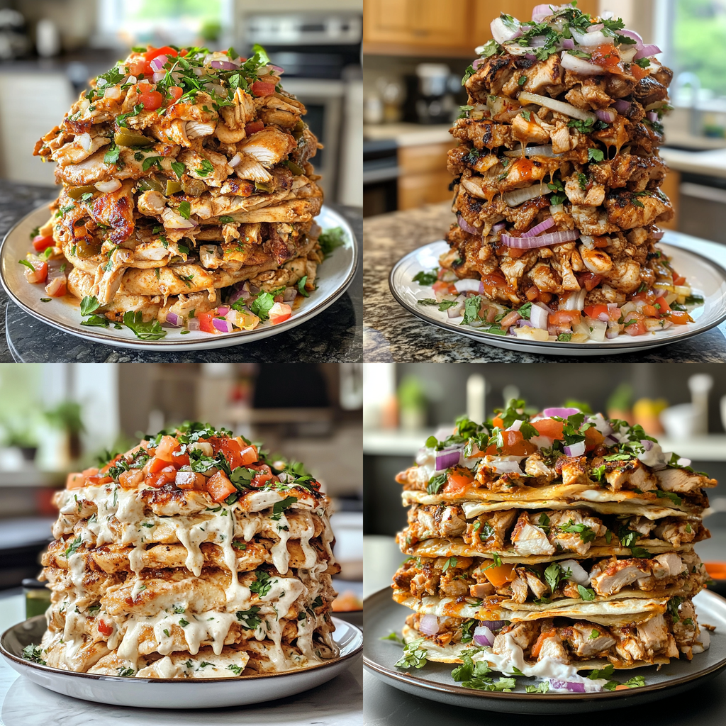 Easy Chicken Shawarma Tower Baked in the Oven for Flavorful Family Meals