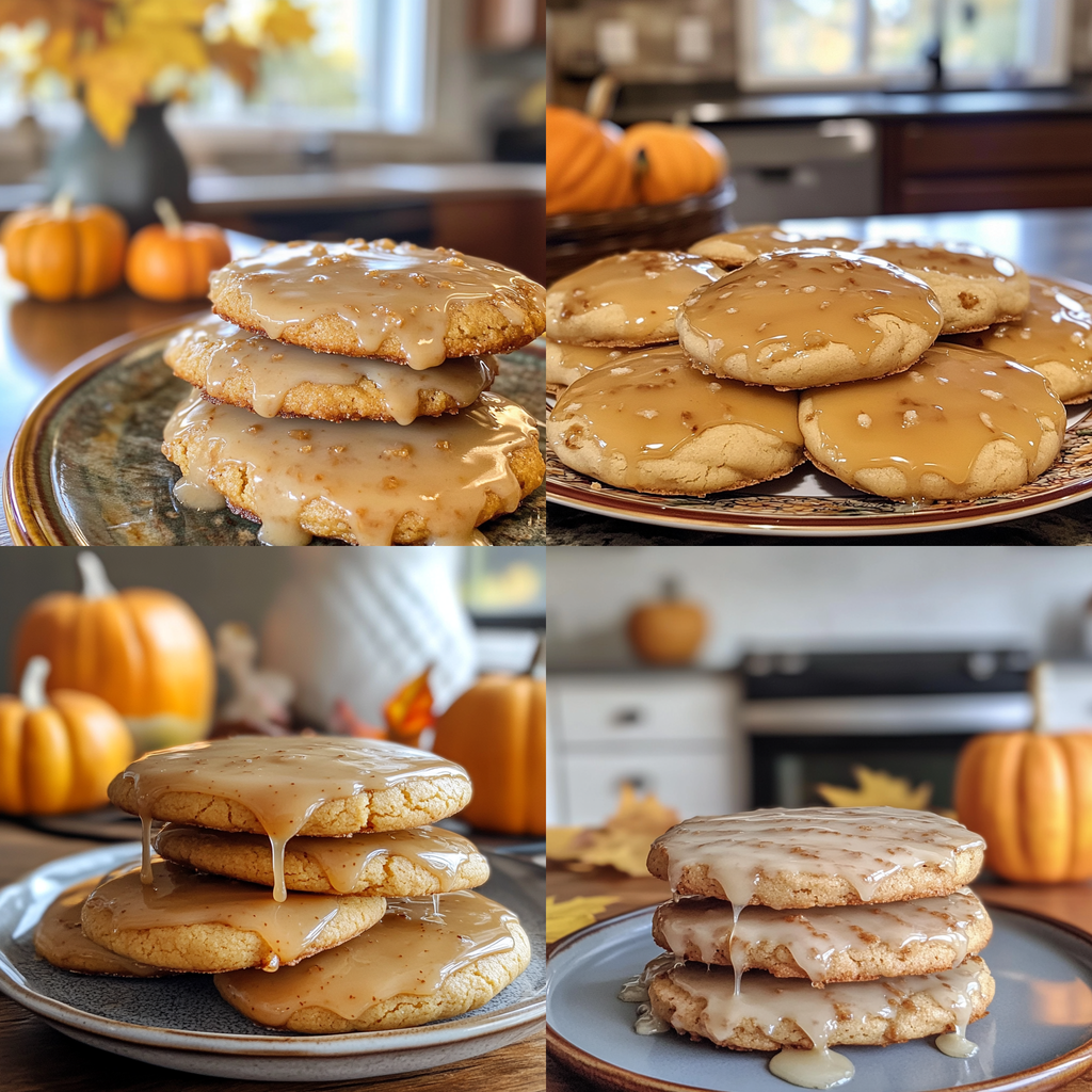 Fall Cookies with Maple Glaze