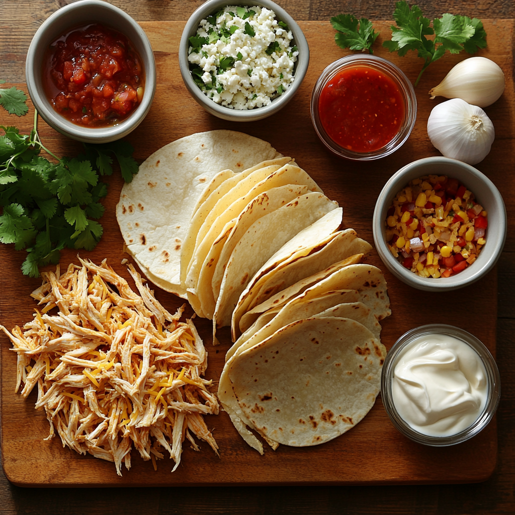 Homemade Chicken Taquitos ingredients