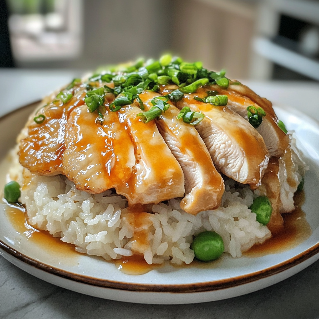 Irresistible Hainanese Chicken Rice with Juicy Chicken Thighs