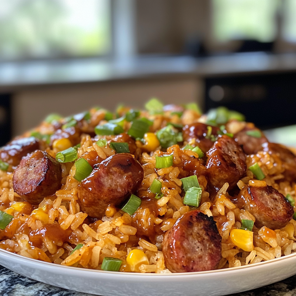 One-Pan BBQ Sausage Rice