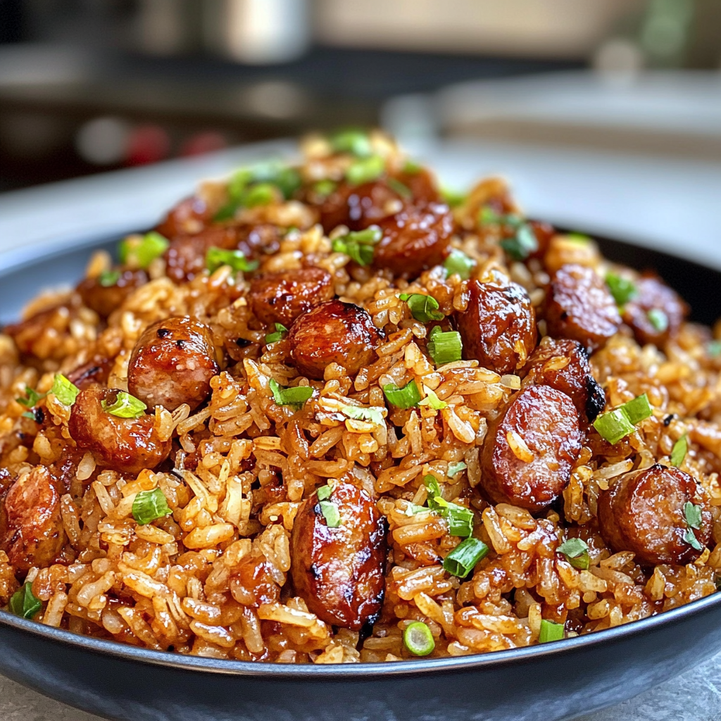 One-Pan BBQ Sausage Rice