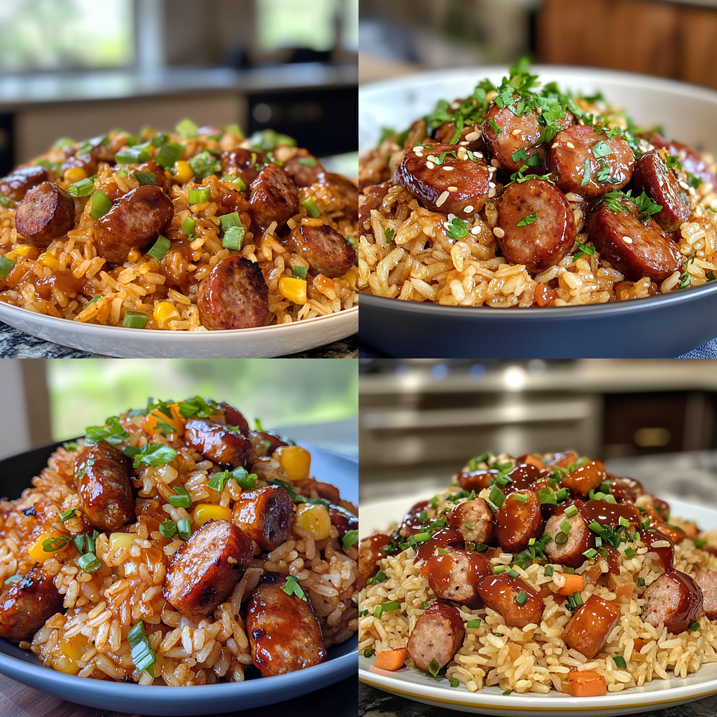 One-Pan BBQ Sausage Rice