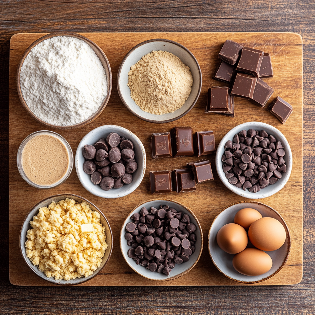 Peanut Butter Cup Cookies Recipe blob ingredients