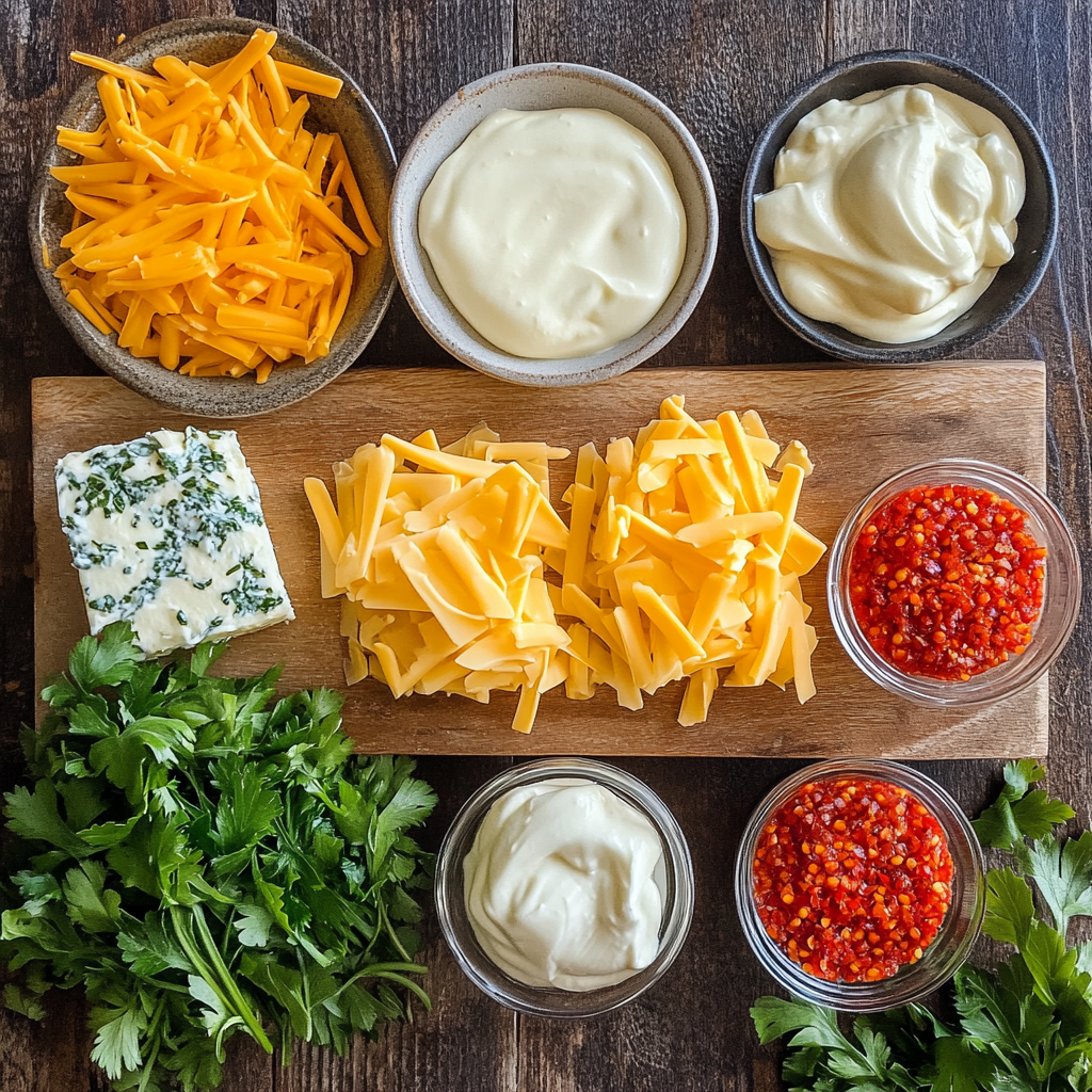 Pimento Cheese Dip ingredients