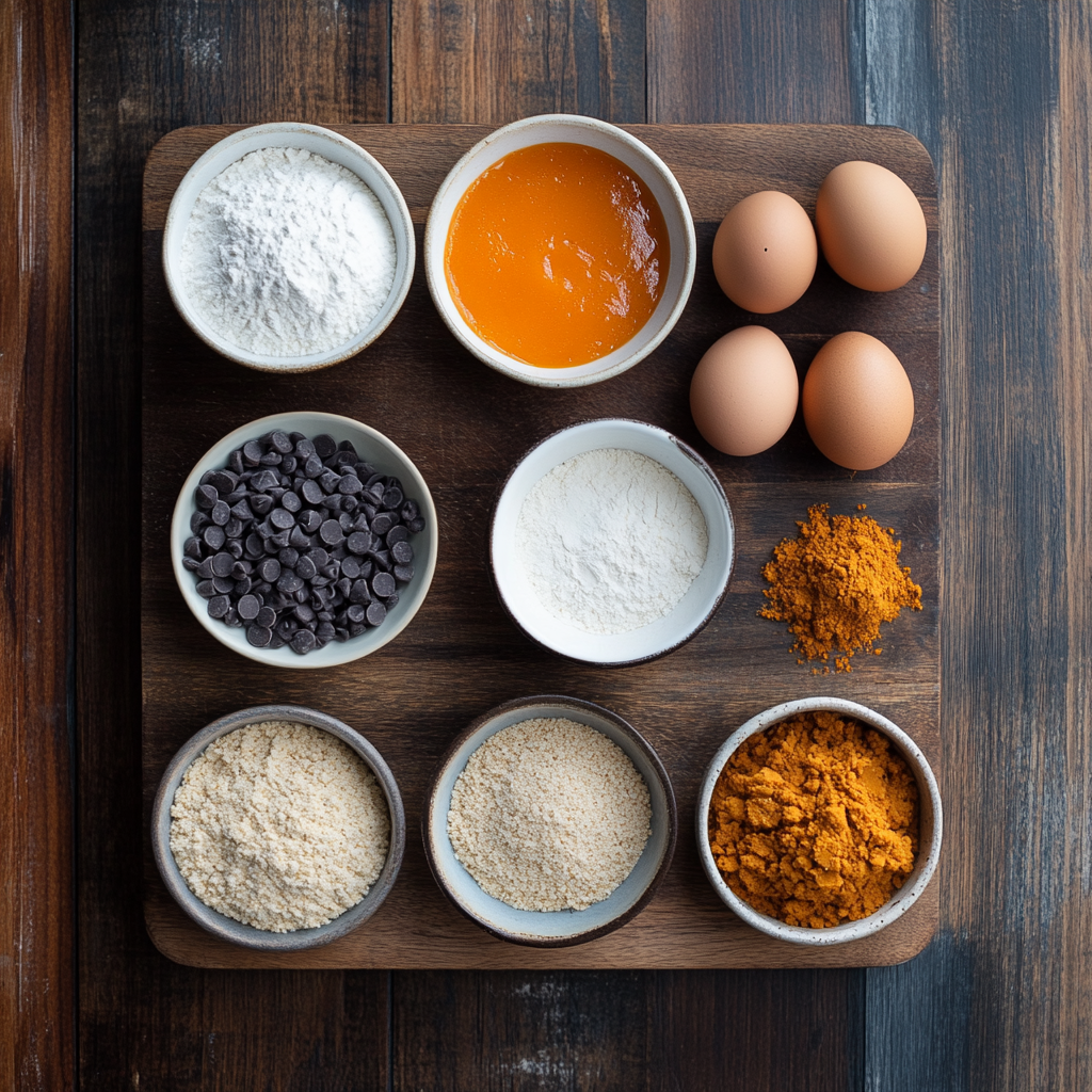 Pumpkin Chocolate Chip Cookies Soft Bake ingredients