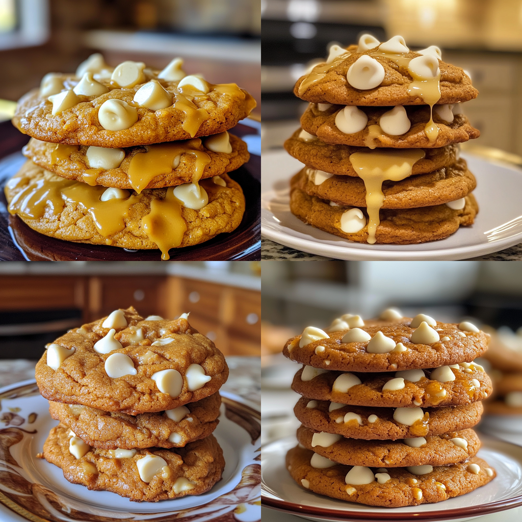 Pumpkin Cookies with White Chocolate Chips