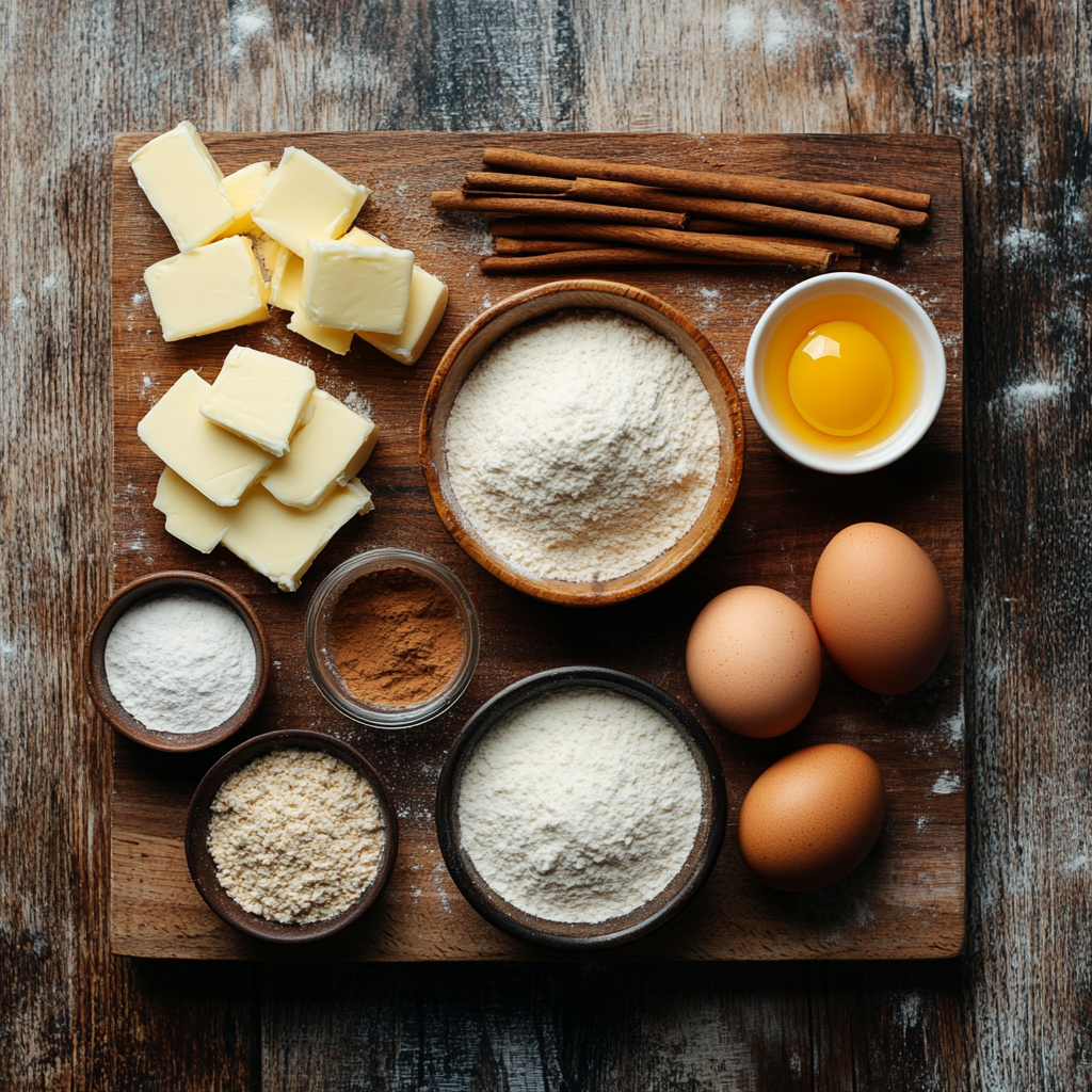 Soft Cinnamon Roll Sugar Cookies ingredients