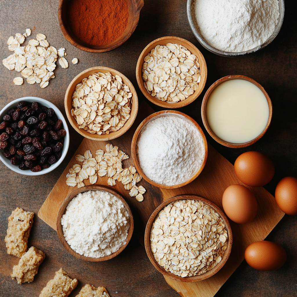 Soft & Chewy Oatmeal Raisin Cookies ingredients