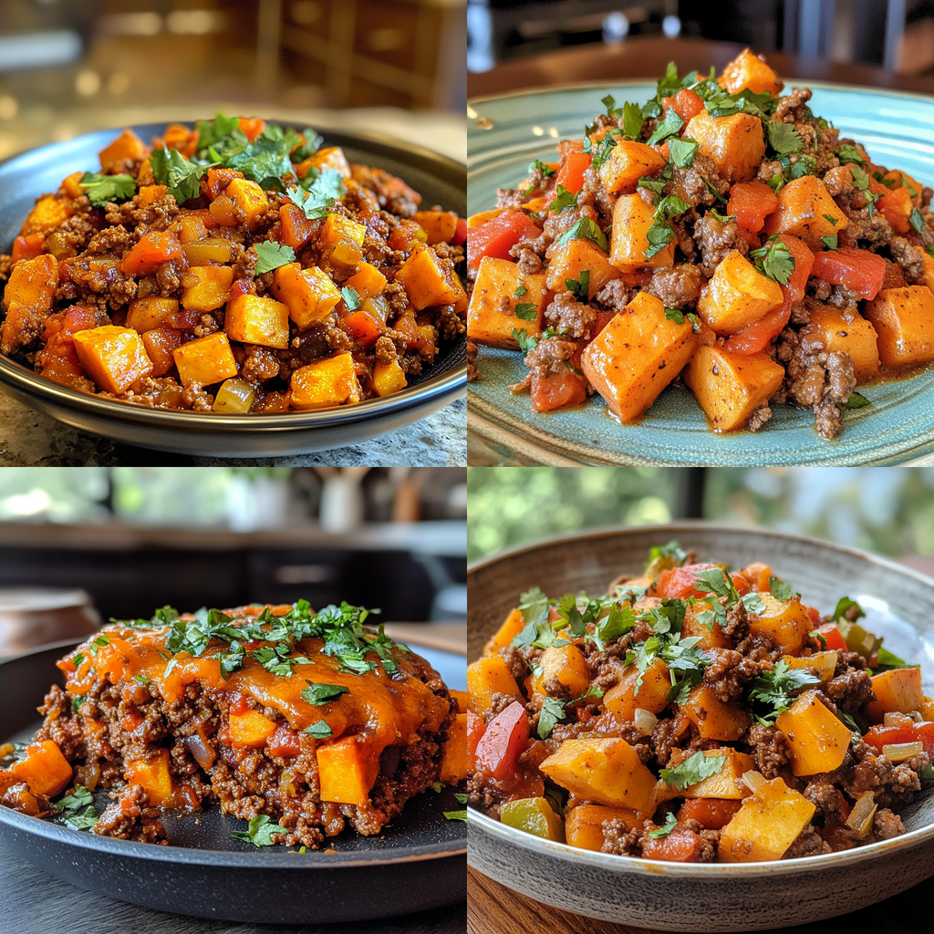 Southwestern Ground Beef Sweet Potato Skillet