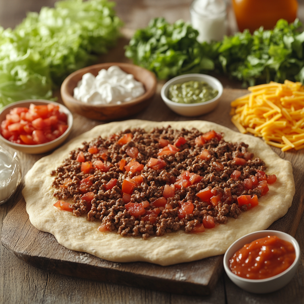 Taco Pizza ingredients