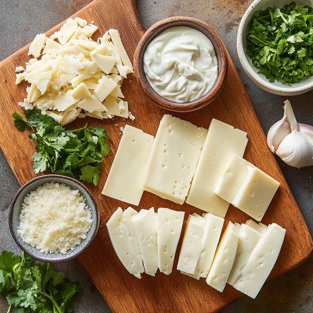 White Queso Dip ingredients