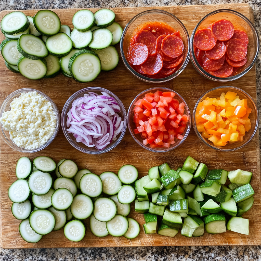 Zucchini Pizza Casserole ingredients