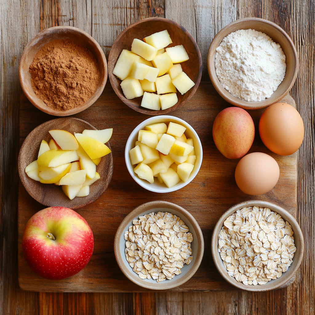 Apple Cinnamon Oatmeal Cookies ingredients