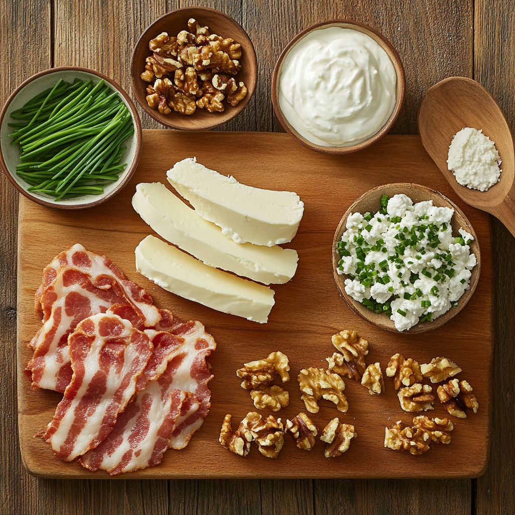 Bacon Goat Cheese Appetizer Log ingredients
