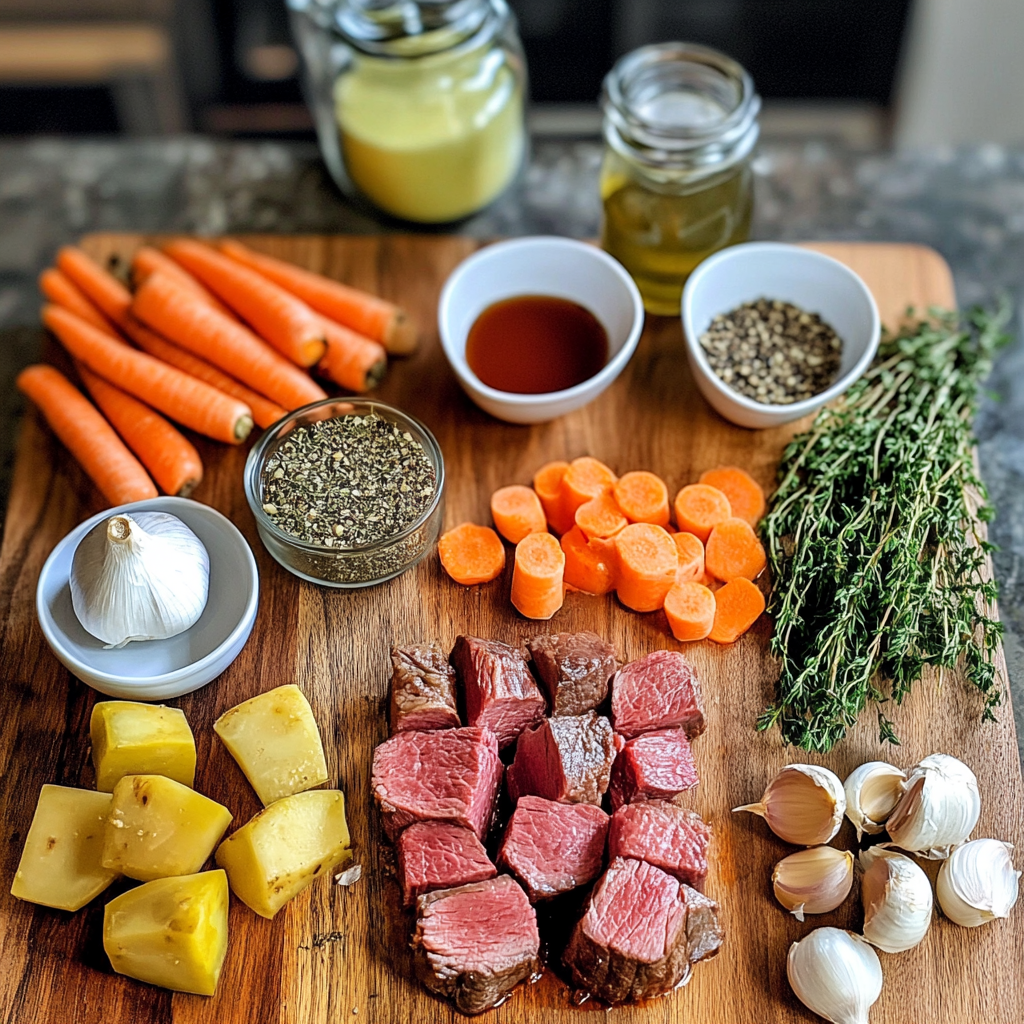 Beef Bourguignon ingredients