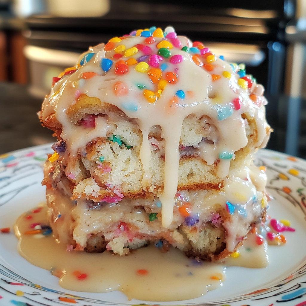 Birthday Cake Cinnamon Rolls (Funfetti)