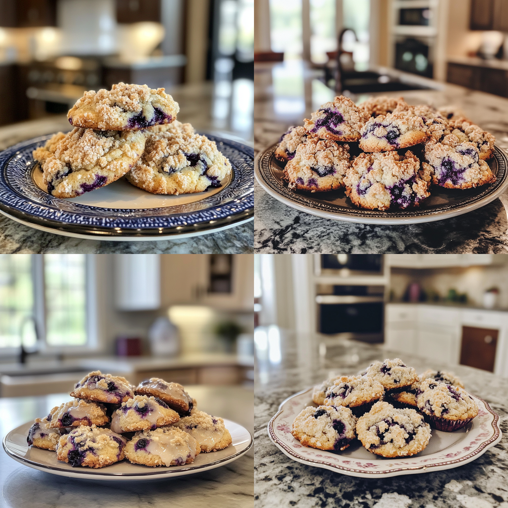 Blueberry Muffin Cookies with Streusel Topping Recipe