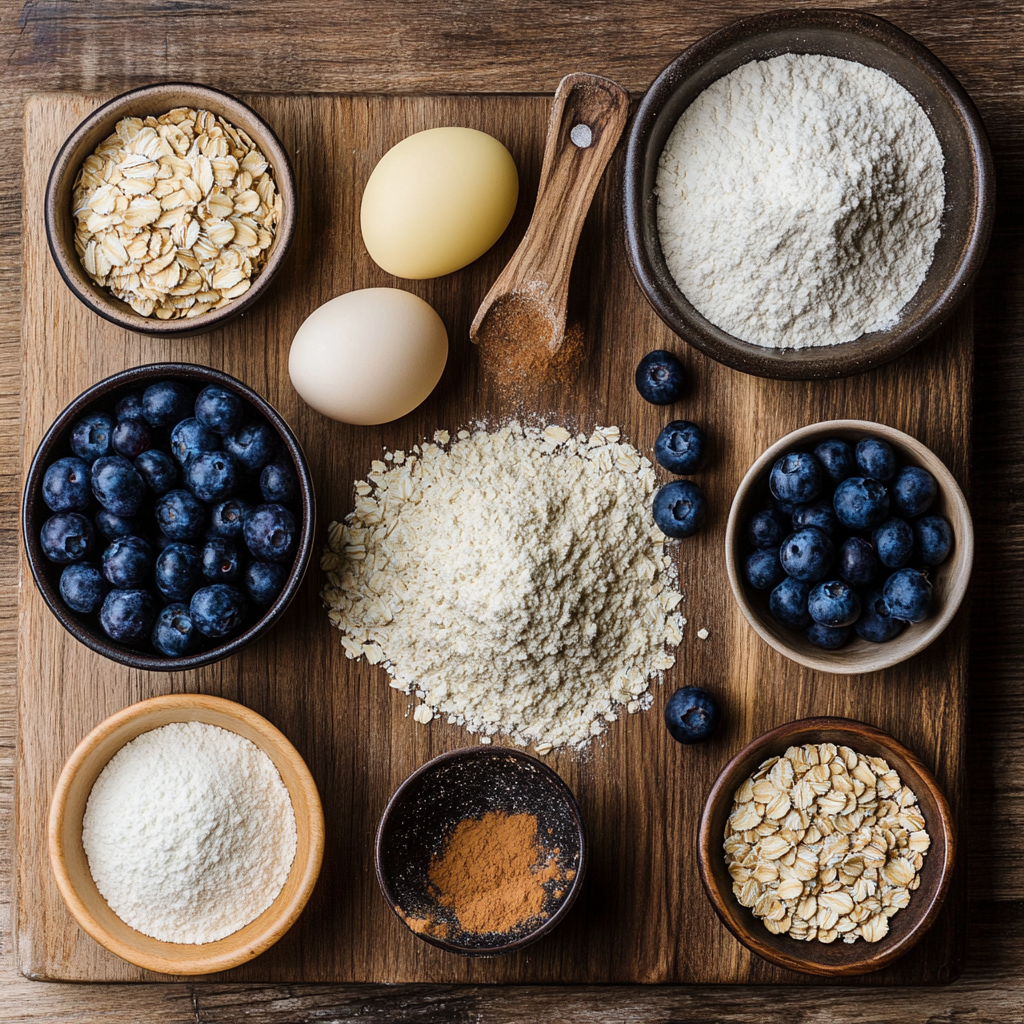 Blueberry Muffin Cookies with Streusel Topping Recipe ingredients