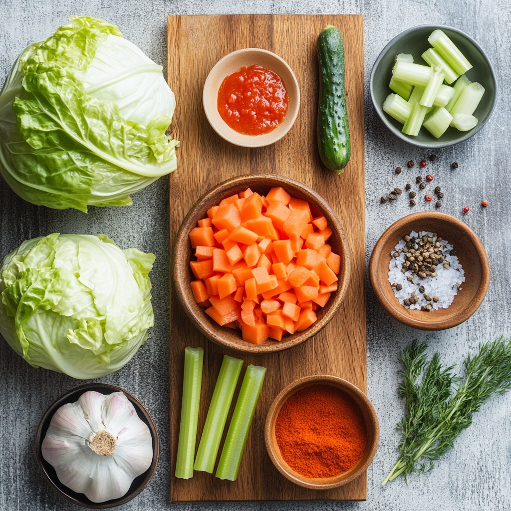 Cabbage Soup ingredients