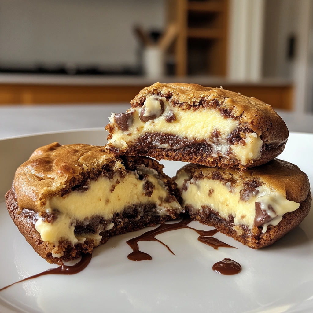 Cheesecake stuffed Chocolate Chip Cookies