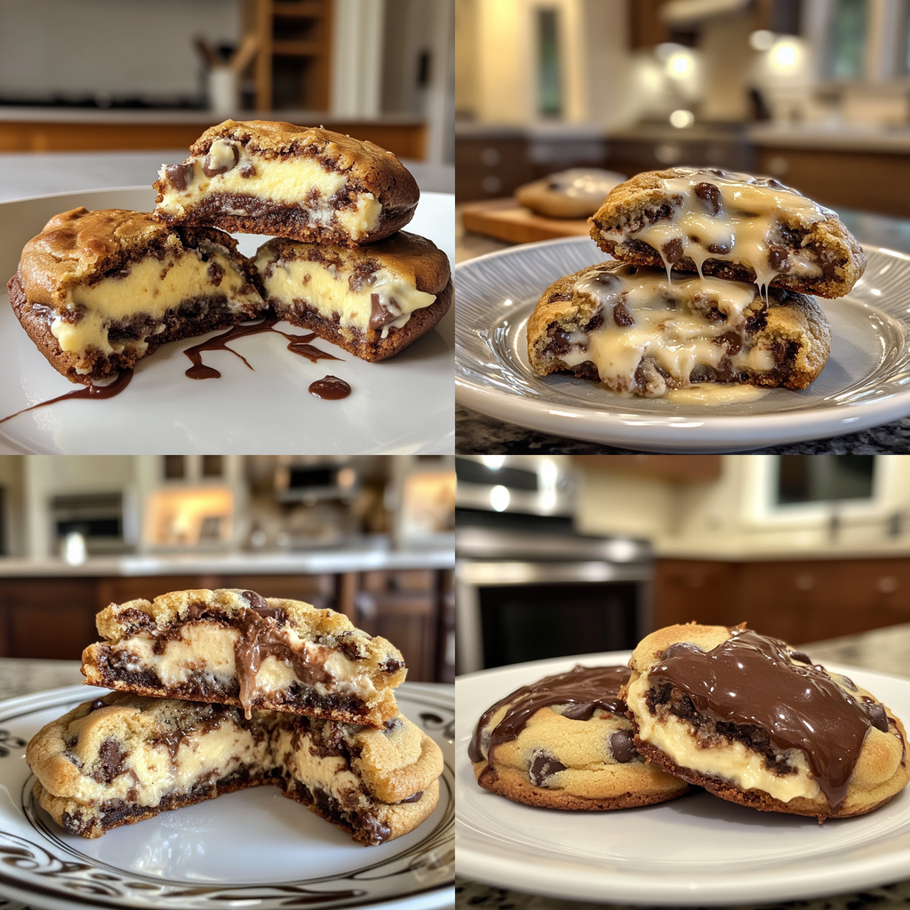 Cheesecake stuffed Chocolate Chip Cookies